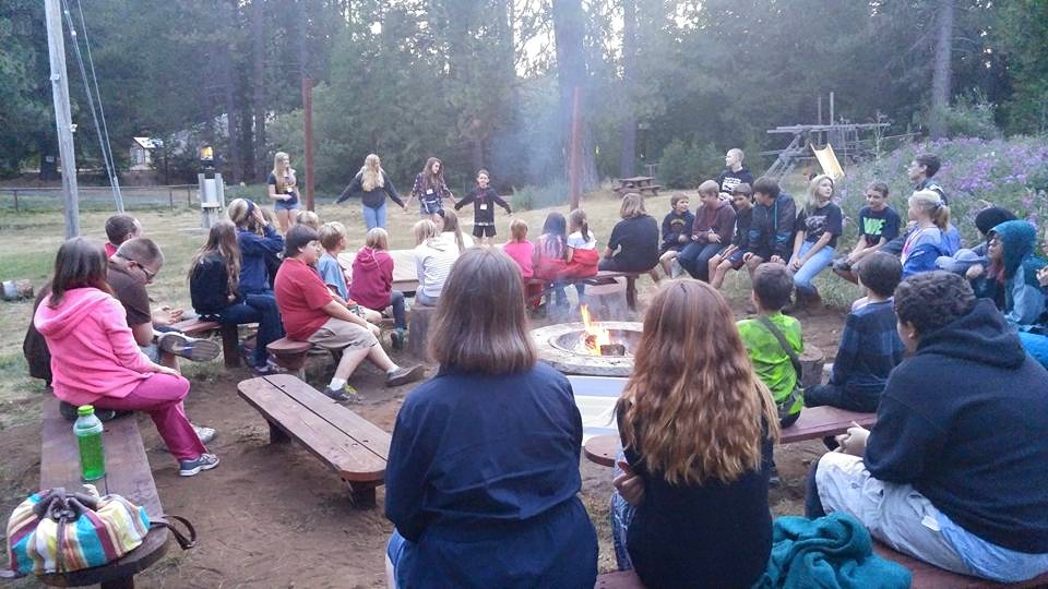 Campfire at Camp Trollfjell, the Language and Heritage program for 8 to 12-year olds.
